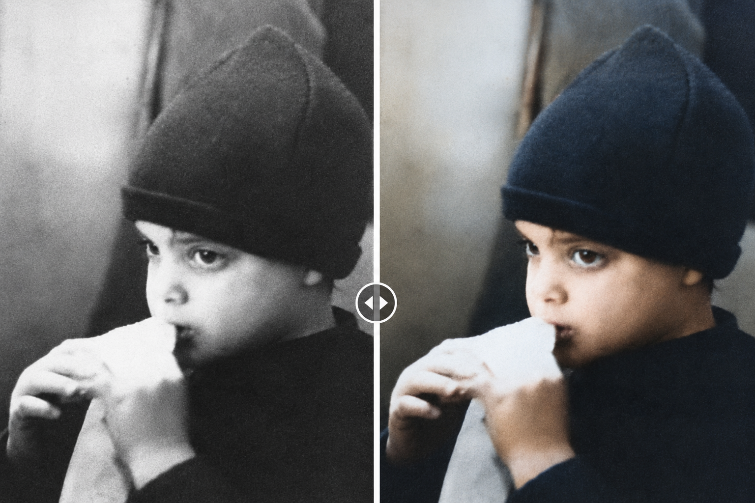 Portrait enfant colorisé