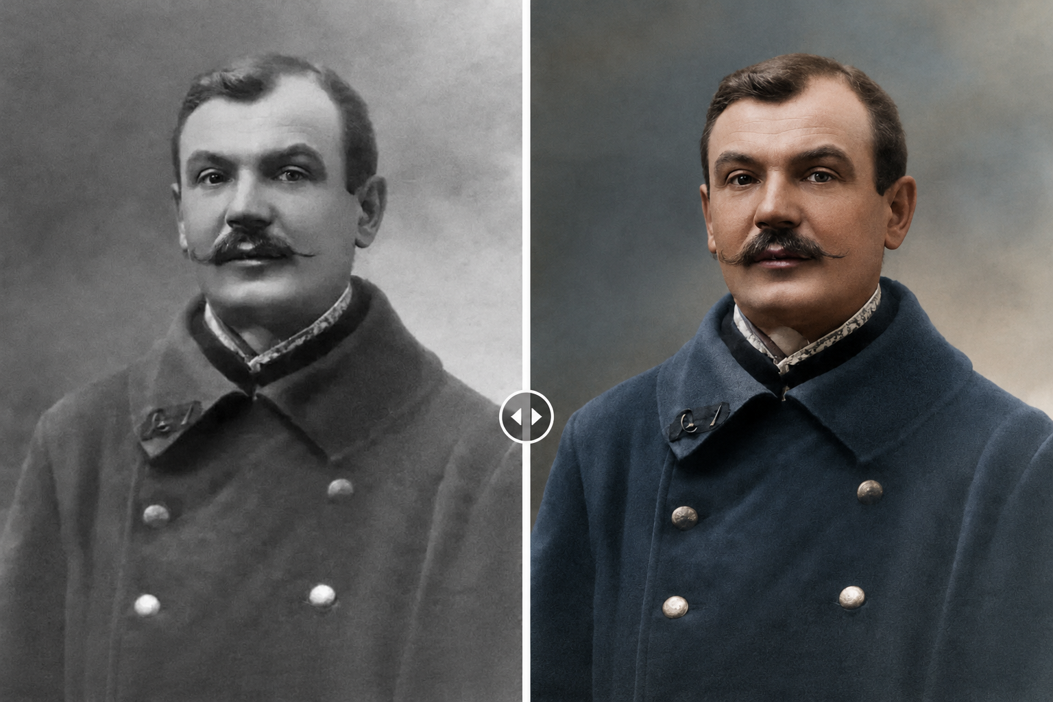 Portrait militaire colorisé