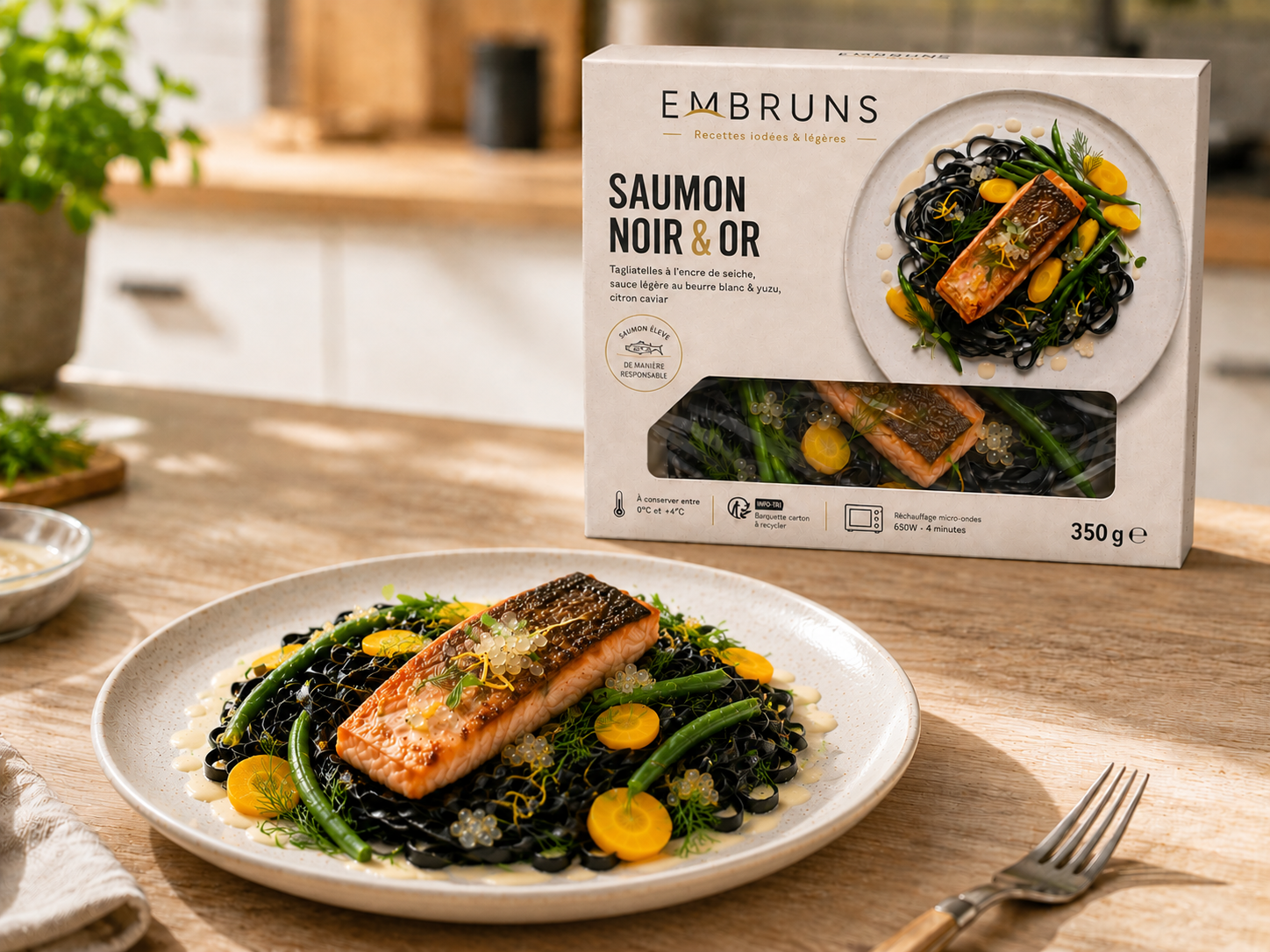 Mise en scène — packaging et assiette