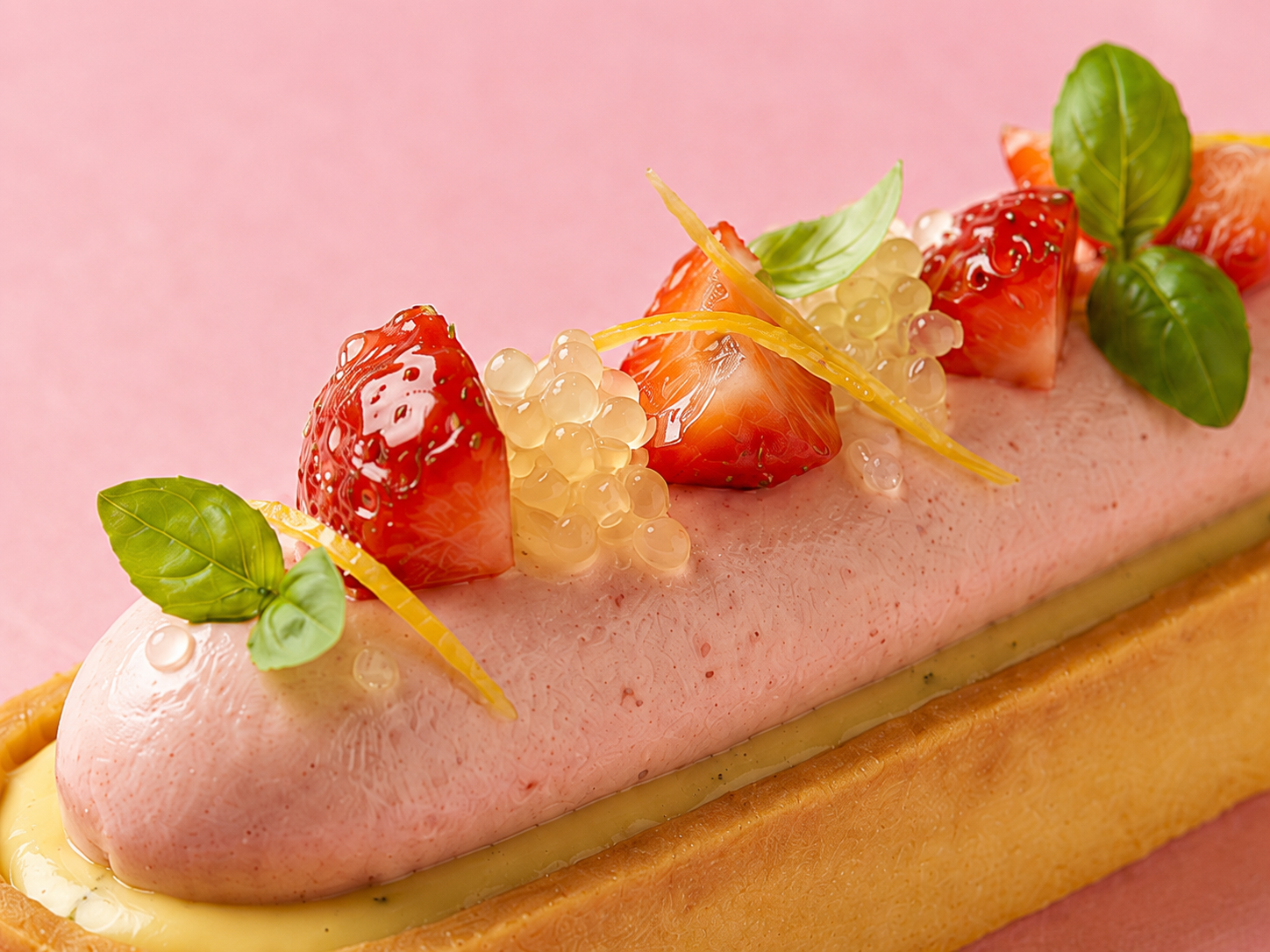 Macro citron caviar & fraises