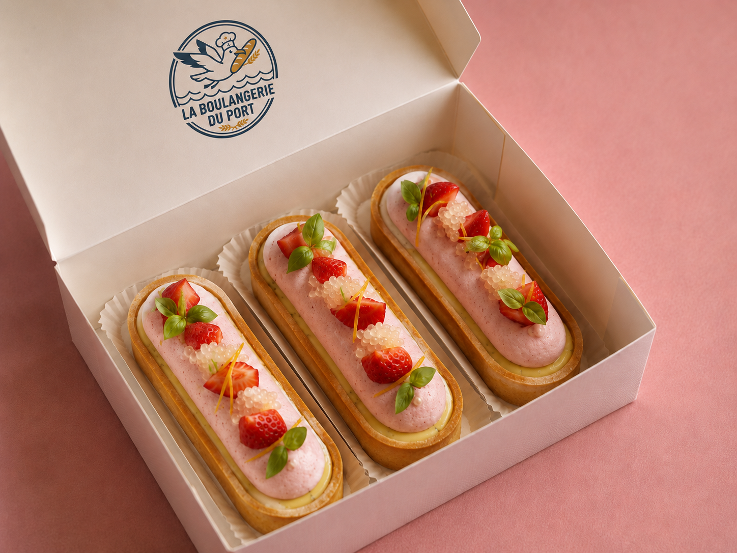 Boîte emballage — 3 tartelettes