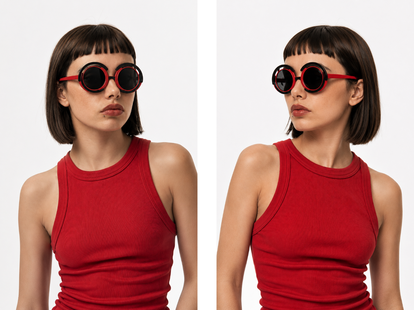 Shooting modèle — face et profil