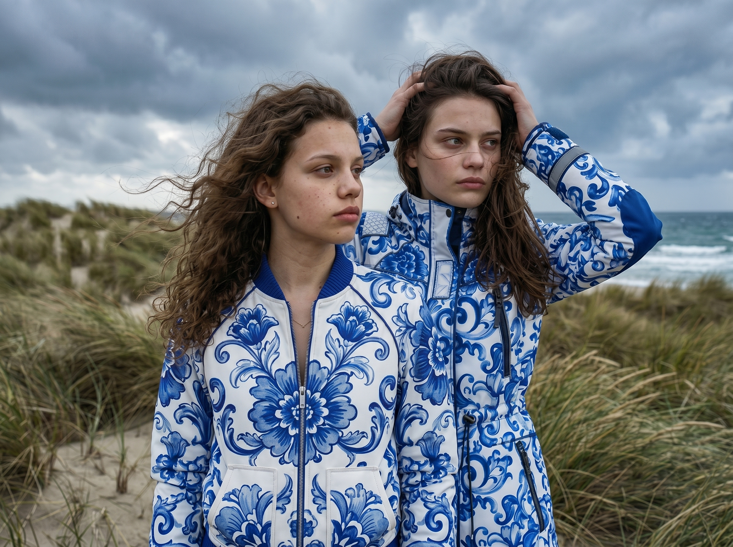 Deux modèles en dunes bretonnes