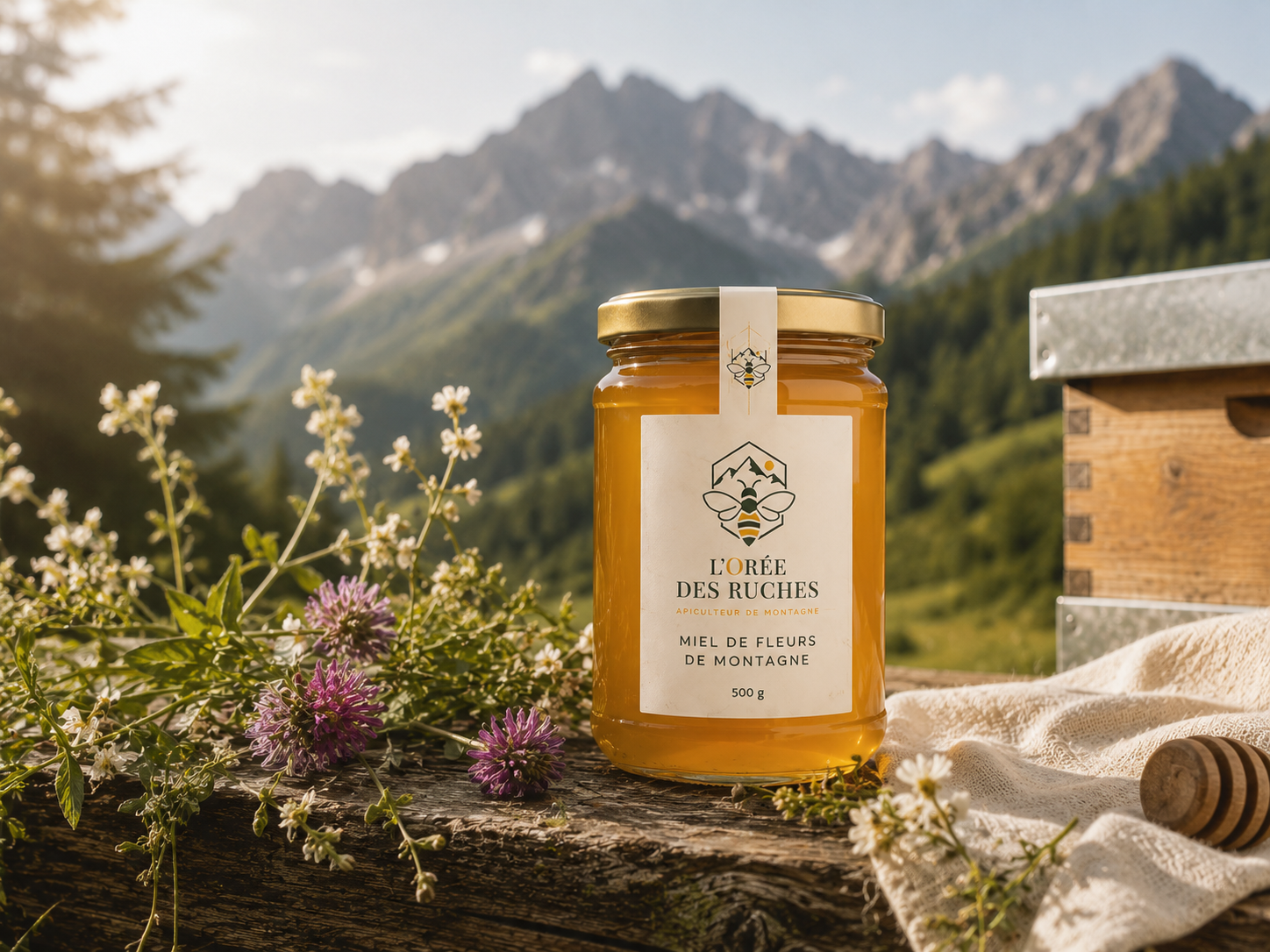 Bocal avec fleurs sauvages — alpage