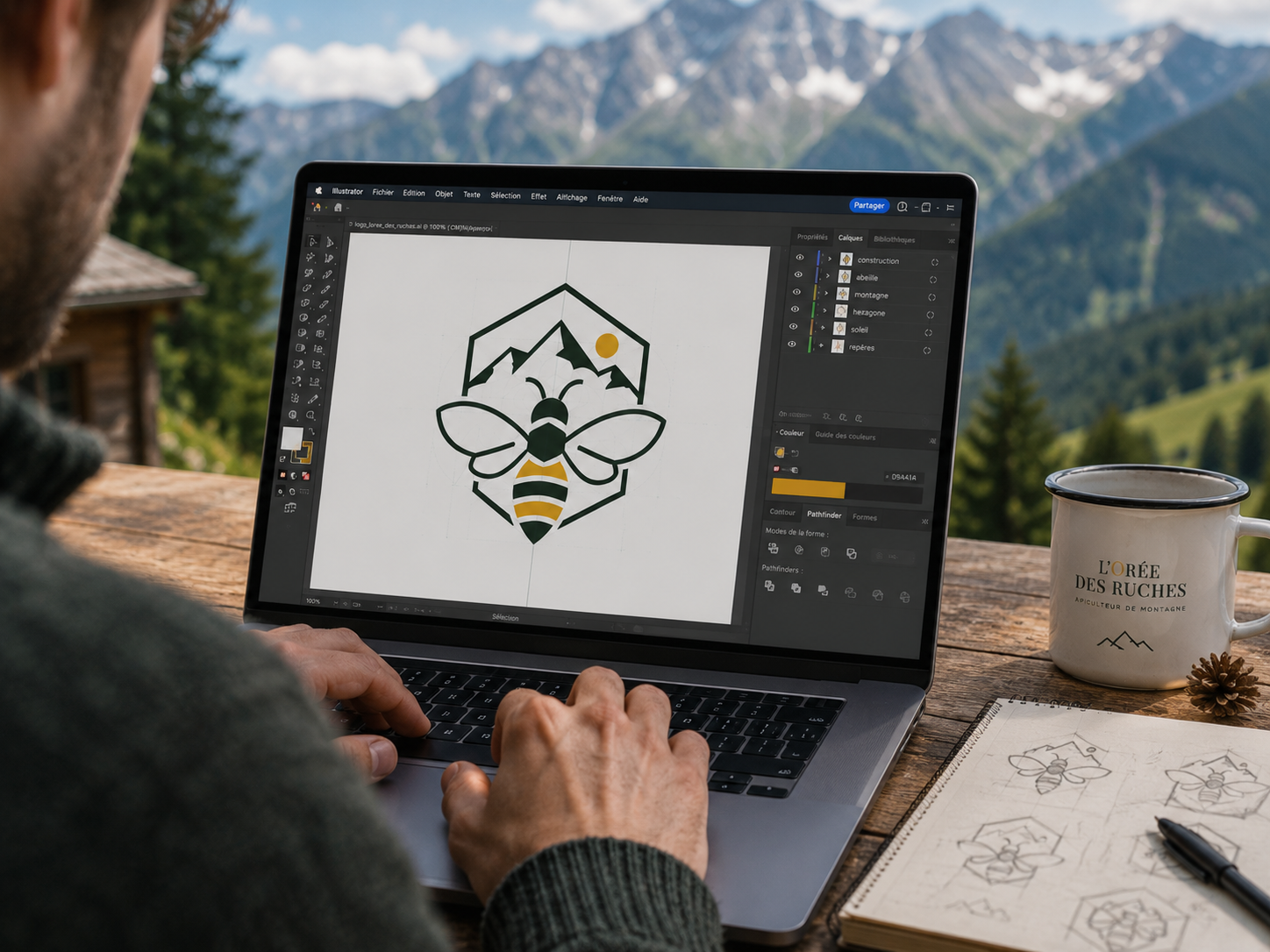 Process design — laptop et mug