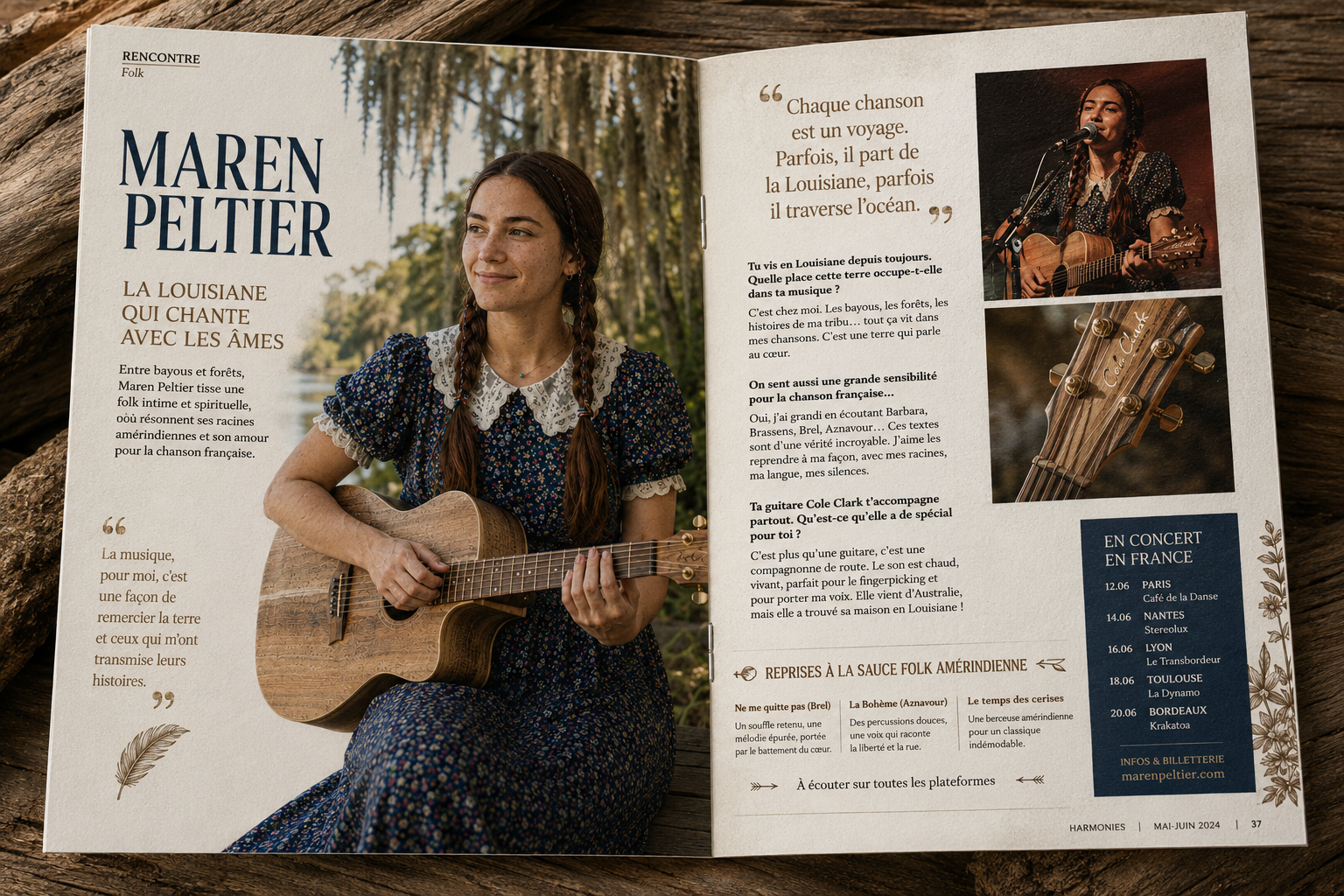 Double page magazine — Harmonies