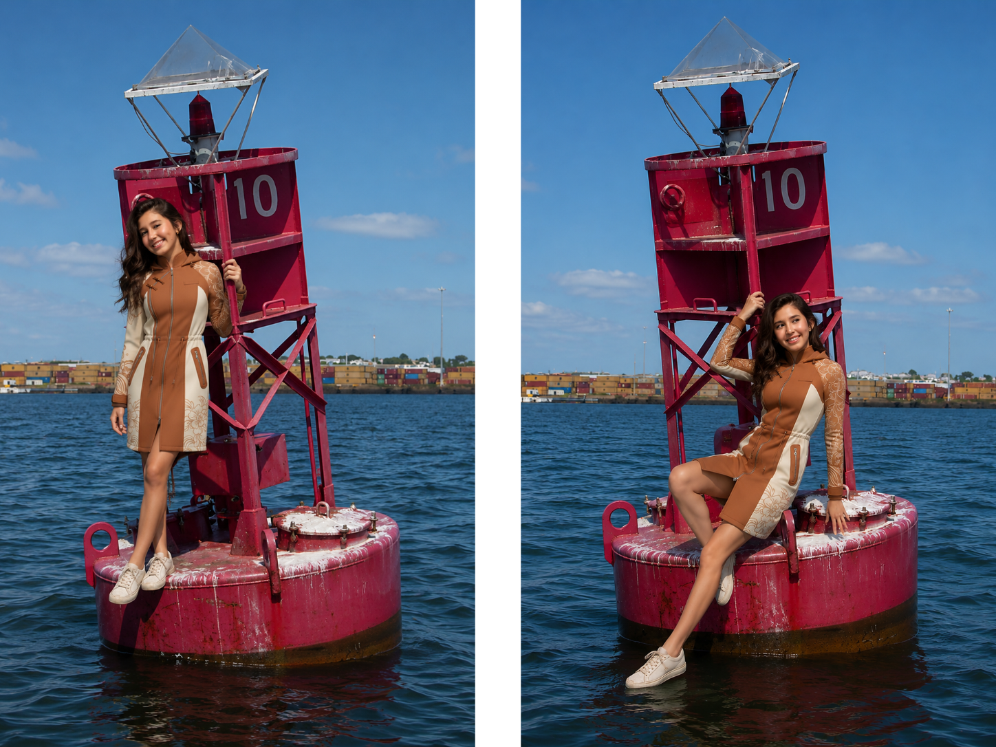 Shooting port — deux poses sur bouée