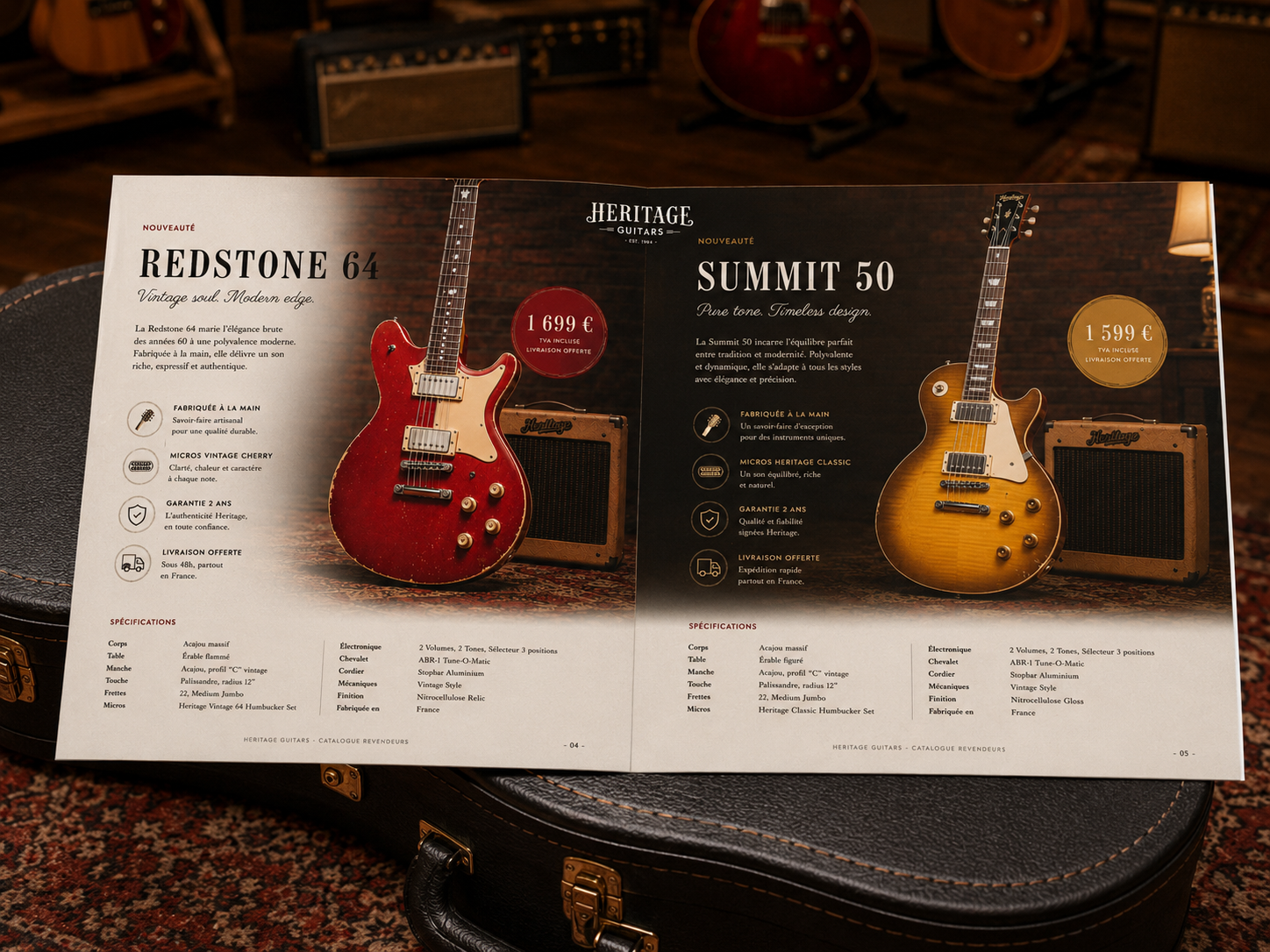 Catalogue double page — Redstone 64 et Summit 50