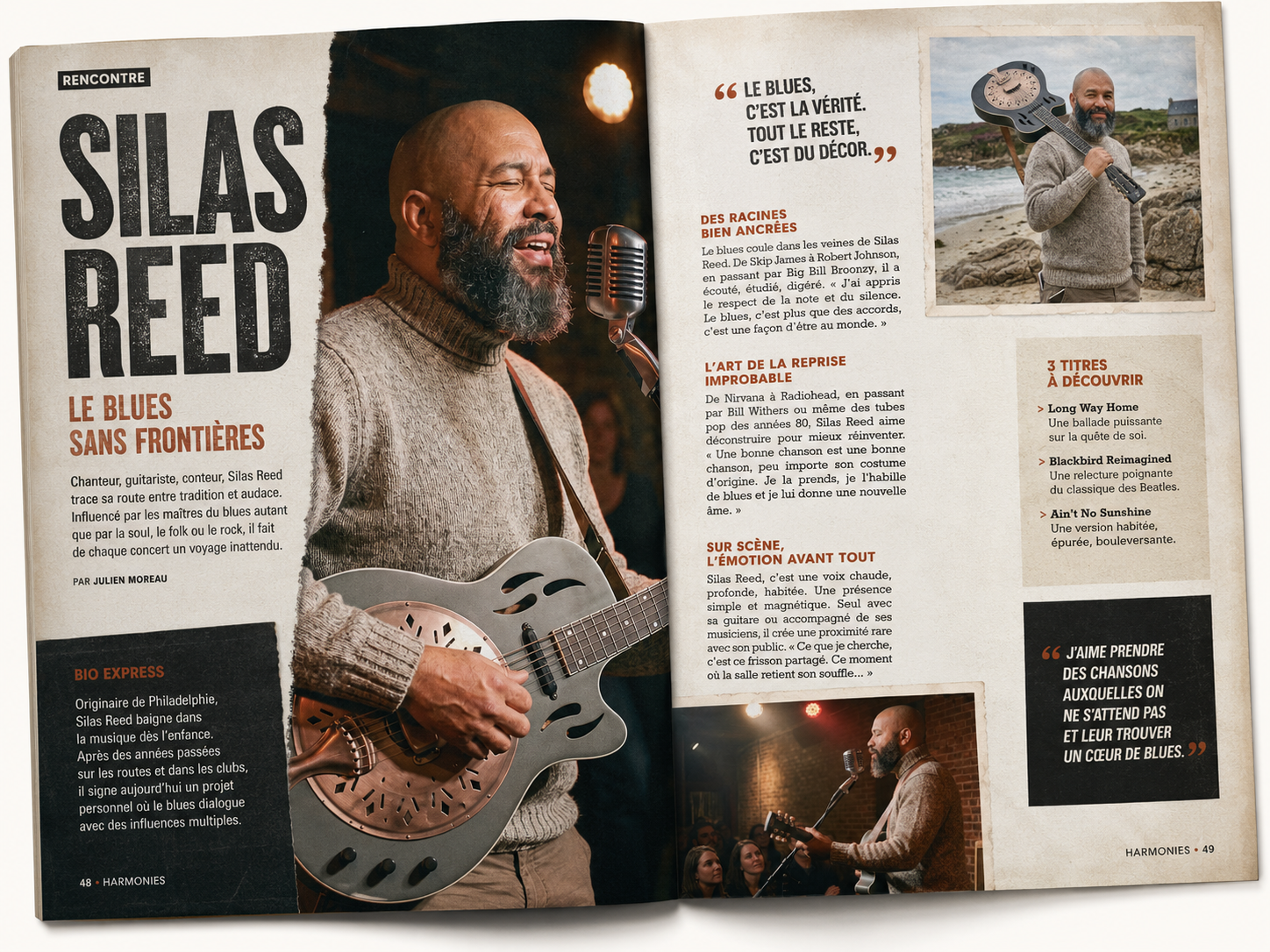 Double page magazine Harmonies