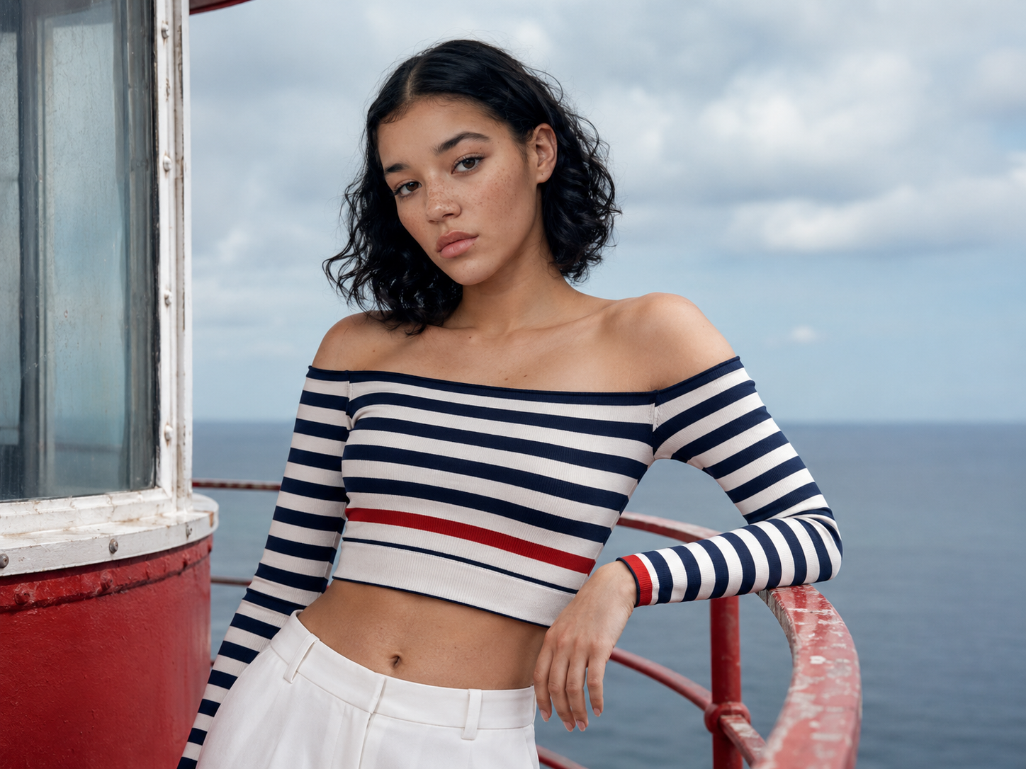 Look 1 — marinière & caban